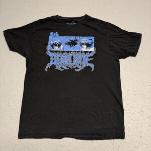 Ripple Junction Death Note Anime Black Blue Graphic T Shirt Adult Size X Large